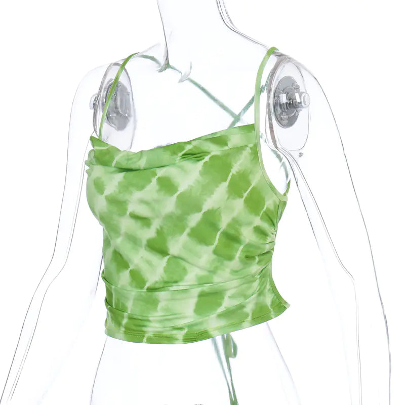 Top Sin Mangas Tie-Dye de Verano para Mujer