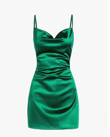 Vestido Ajustado de Fibra Sintética