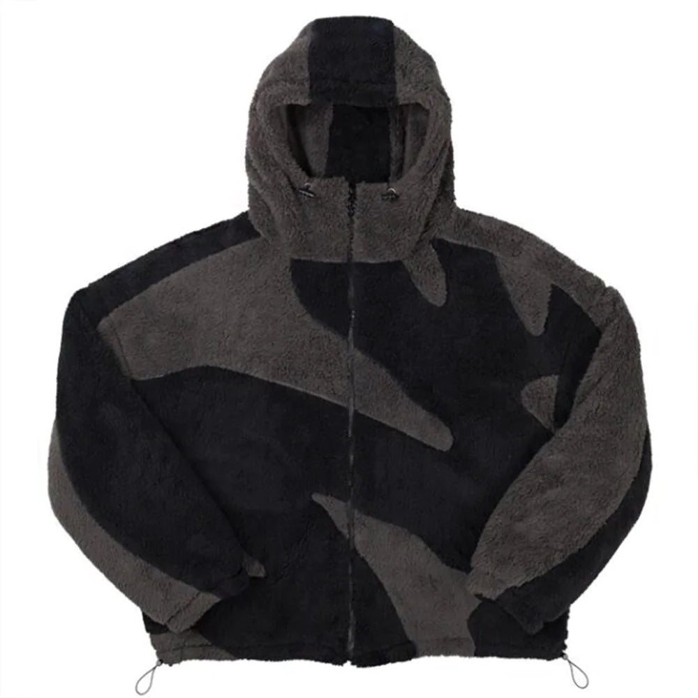 Chaqueta Esponjosa de Lana con Cremallera