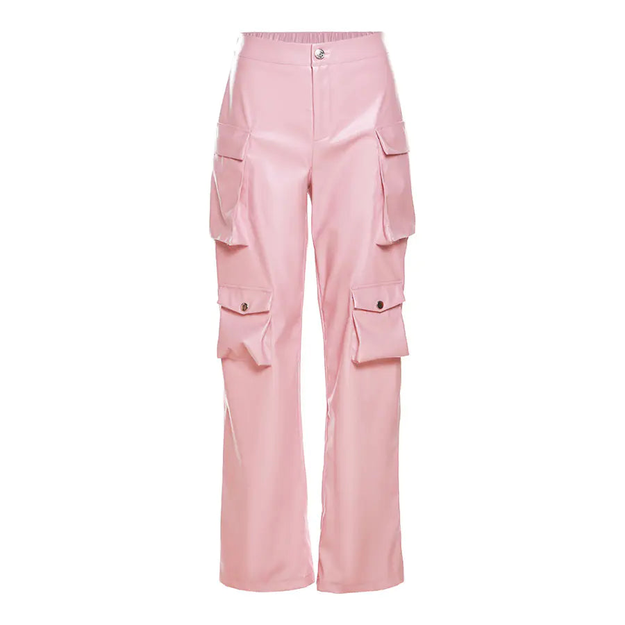 Pantalones Casuales de Alta Cintura para Mujer