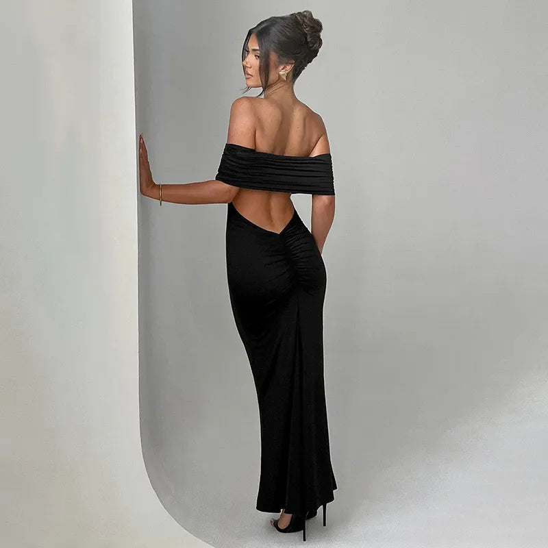 Vestido Elegante con Espalda Abierta para Mujer