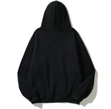 Sudadera Bordada con Capucha y Vellón Retro