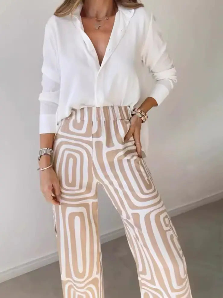 Pantalones Sueltos de Pierna Recta para Ocio