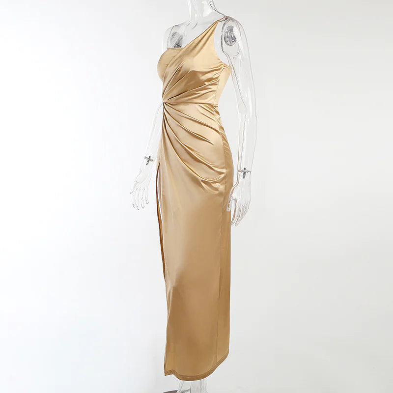 Vestido Satén Strapless Y2K