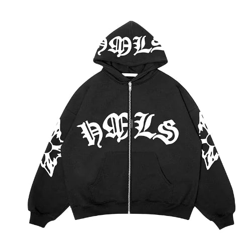 Chaqueta Vintage Hip Hop Y2K para Mujer - Sudadera con Capucha Casual