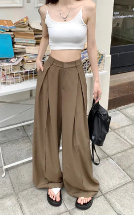 Pantalones Anchos de Cintura Alta Ligeros
