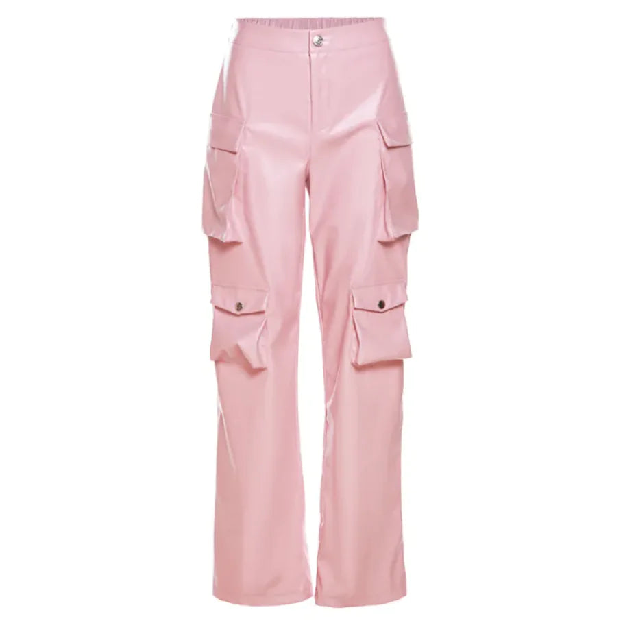Pantalones Rectos de Cintura Alta