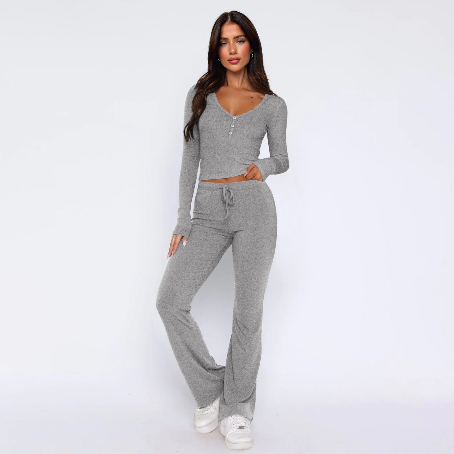 Conjunto de Top de Manga Larga y Pantalones
