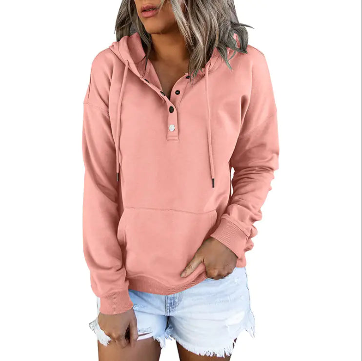 Sudadera con Capucha Casual de Manga Larga