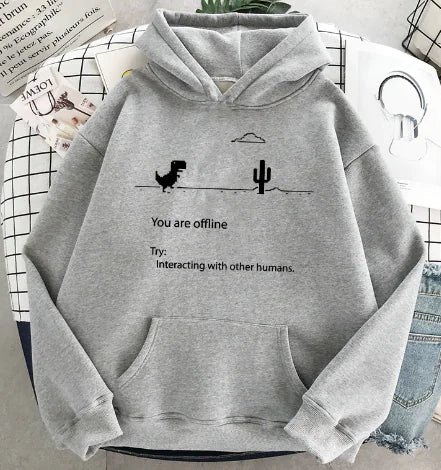 Sudadera Retro con Capucha y Mangas Largas