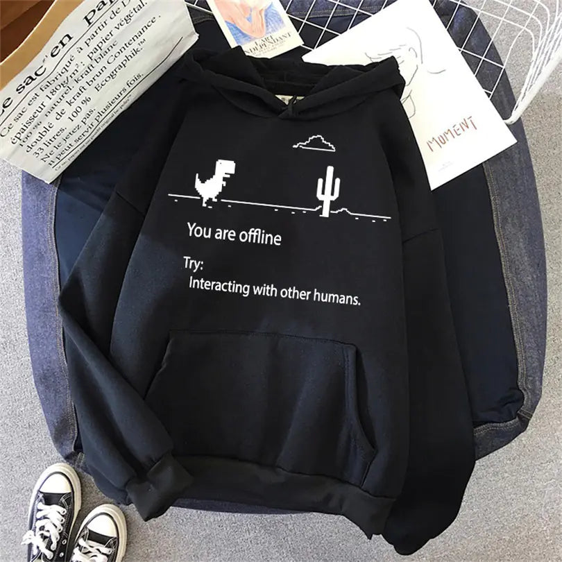 Sudadera Retro con Capucha y Mangas Largas