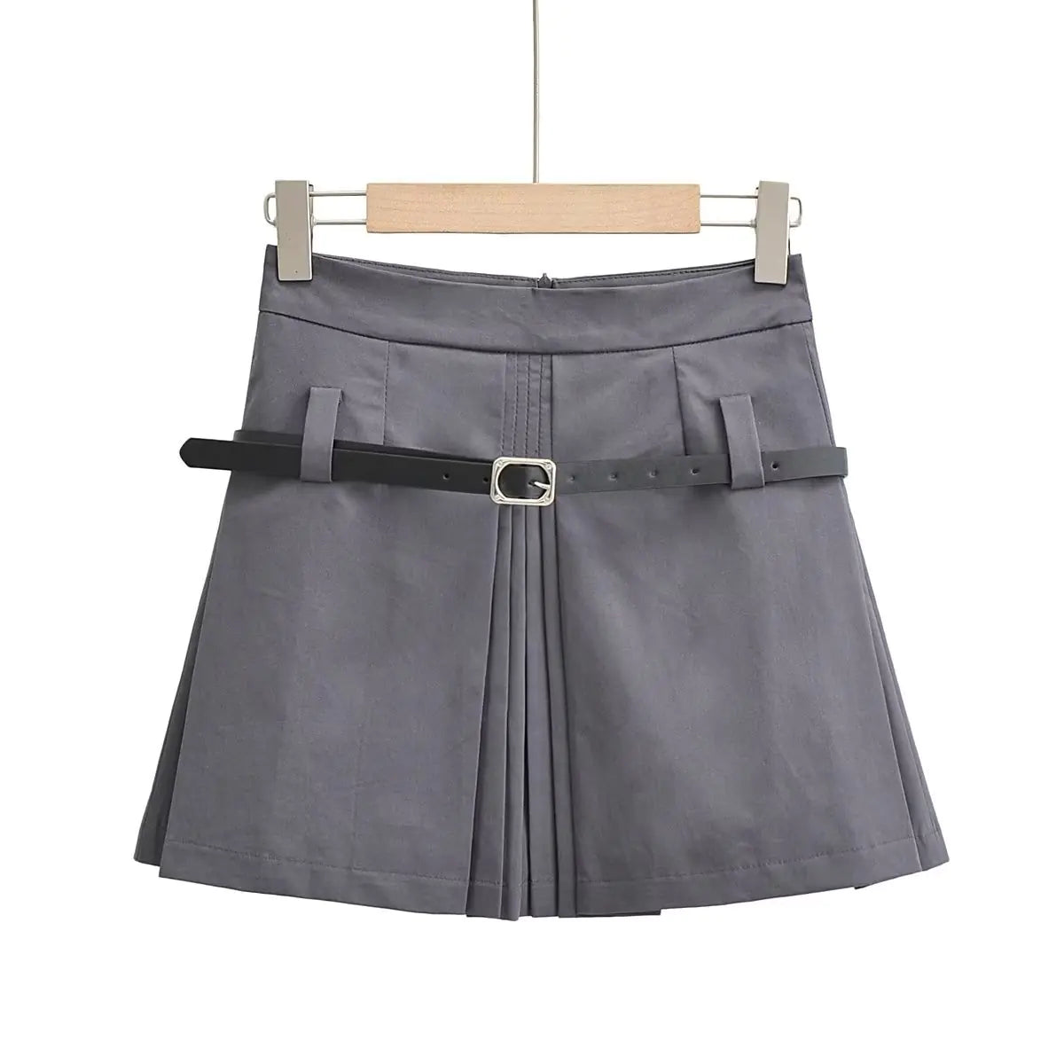 Women's Pleated Solid Color Fashion Skirt
