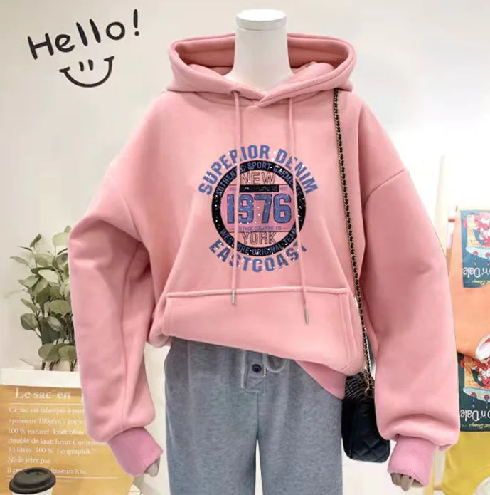 Women's Hooded Sweater - Printed and Versatile Design