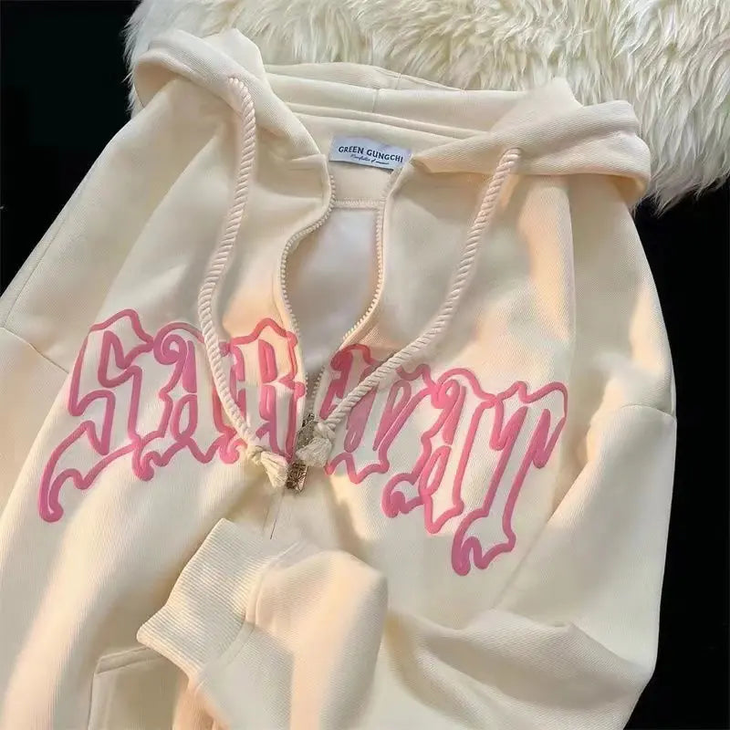 Sudadera Estampada Mujer – Estilo Harajuku Y2K