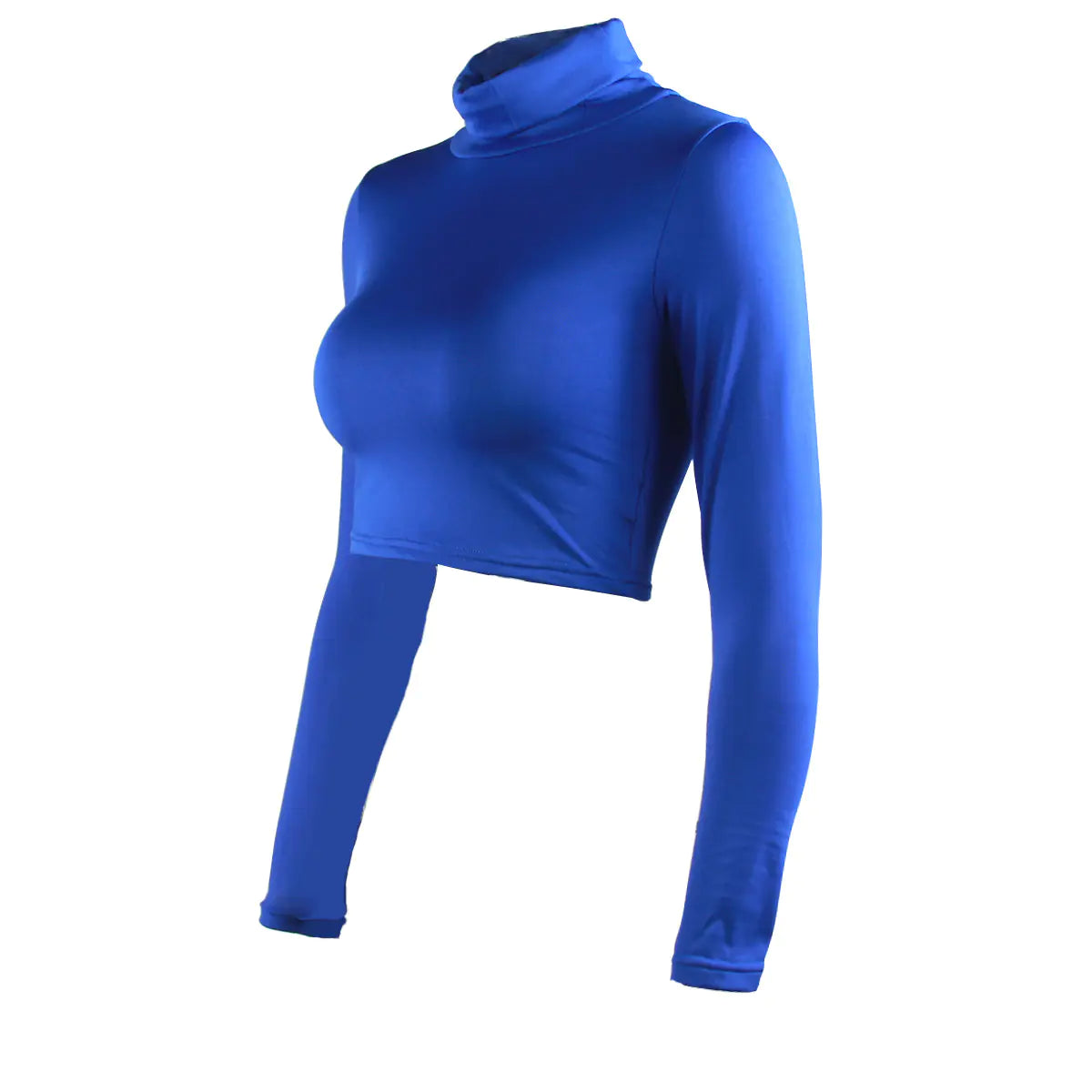Top Corto de Cuello Alto y Mangas Largas