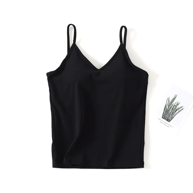 Camiseta de Tirantes con Almohadillas – Algodón