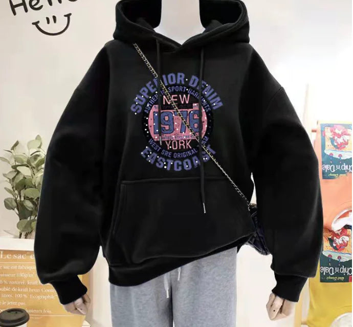 Women's Hooded Sweater - Printed and Versatile Design