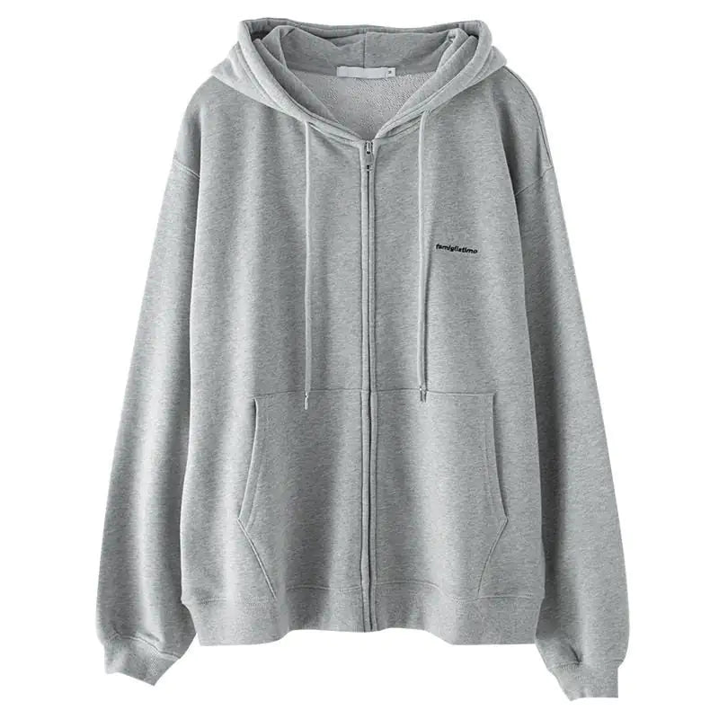 Suéter Cárdigan con Capucha Gris