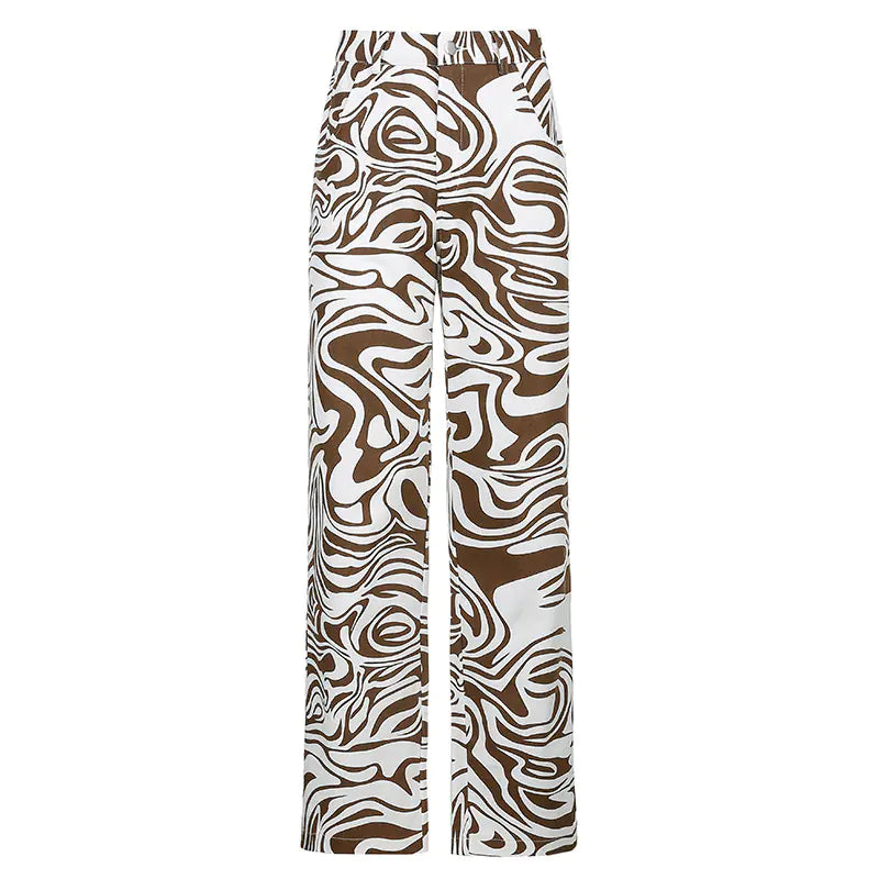 Pantalones Sueltos de Pierna Recta para Ocio