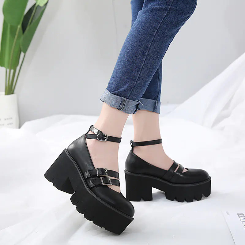 Zapatos de Plataforma con Tacón