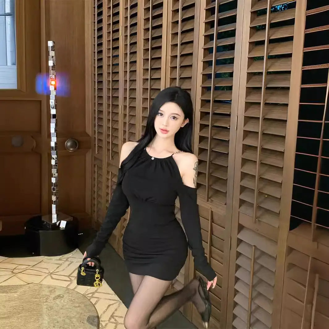Vestido de Otoño Hombros Descubiertos
