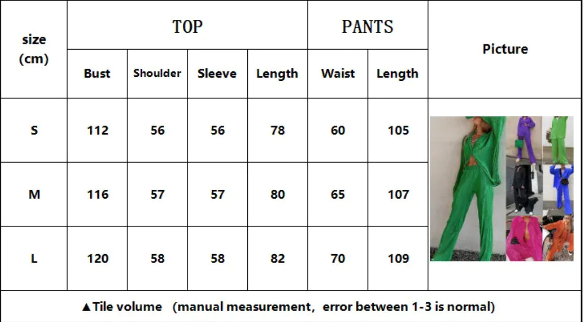 Conjunto de Dos Piezas Seda Efecto – Top y Pantalón Plisado