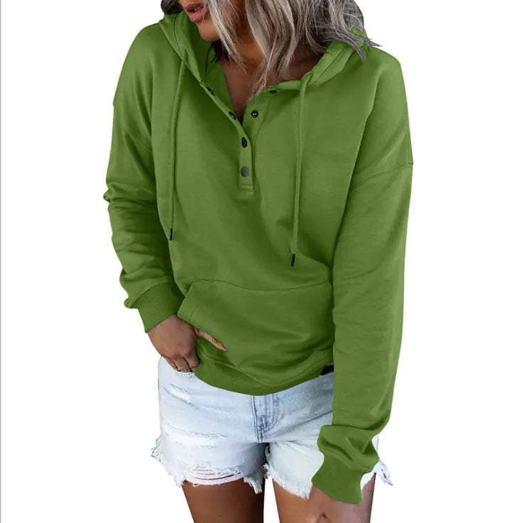 Sudadera con Capucha Casual de Manga Larga