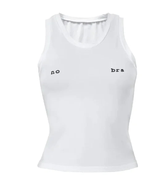 Top Corto de Tirantes con Estampado de Letras