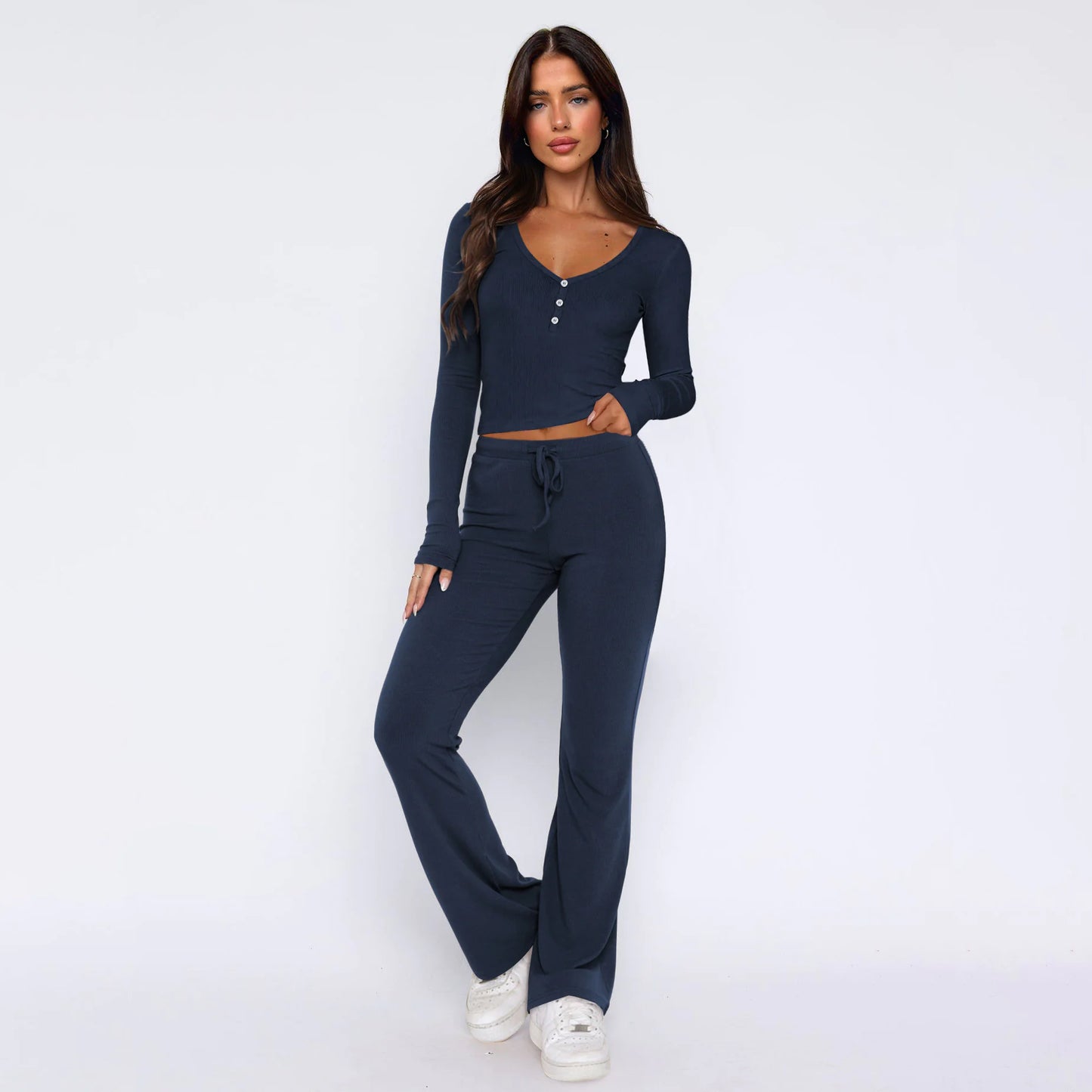 Conjunto de Top de Manga Larga y Pantalones