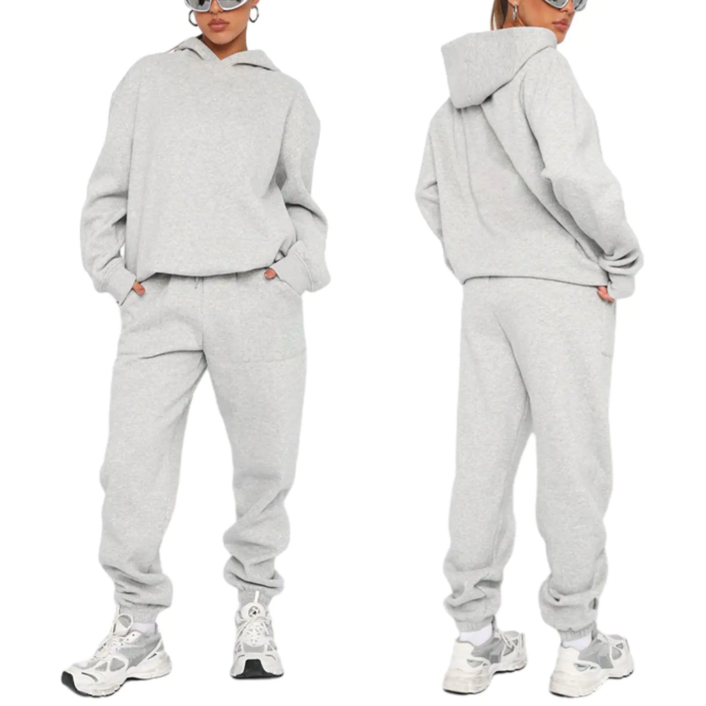 Conjunto de Sudadera con Capucha y Pantalones Largos de Otoño - Invierno