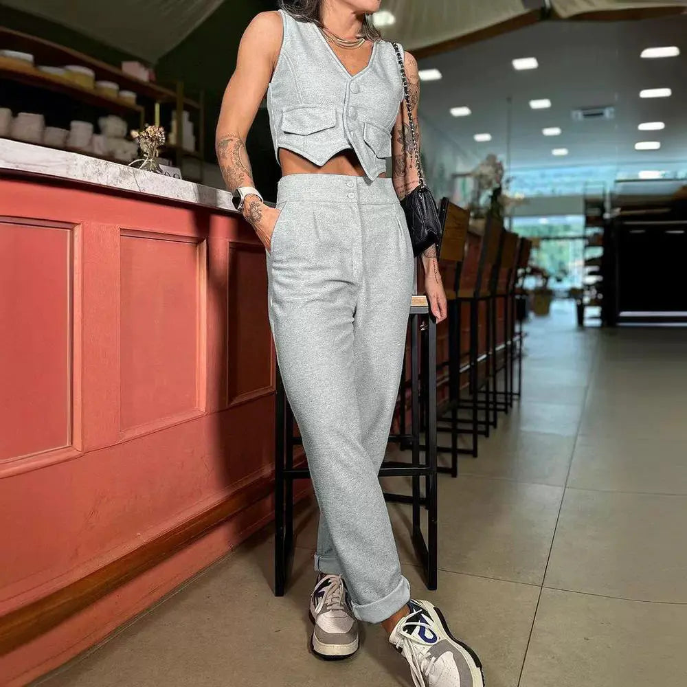 Conjunto Casual de Dos Piezas – Estilo Chic y Versátil