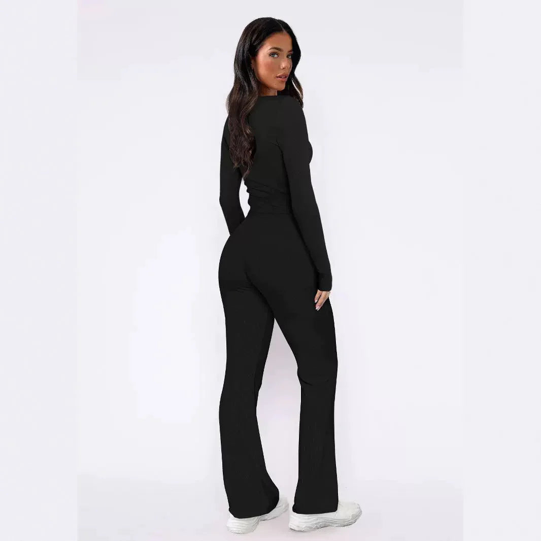 Conjunto de Top de Manga Larga y Pantalones