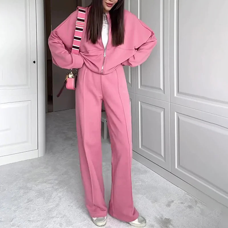 Conjunto de Suéter y Pantalones con Cremallera