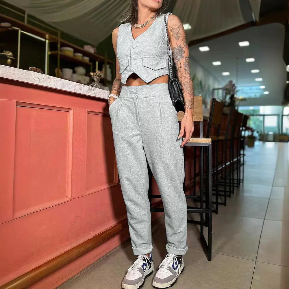 Conjunto Casual de Dos Piezas – Estilo Chic y Versátil