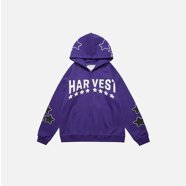 Sudadera con Capucha y Cremallera Harajuku Y2K