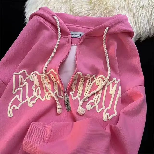Sudadera Estampada Mujer – Estilo Harajuku Y2K