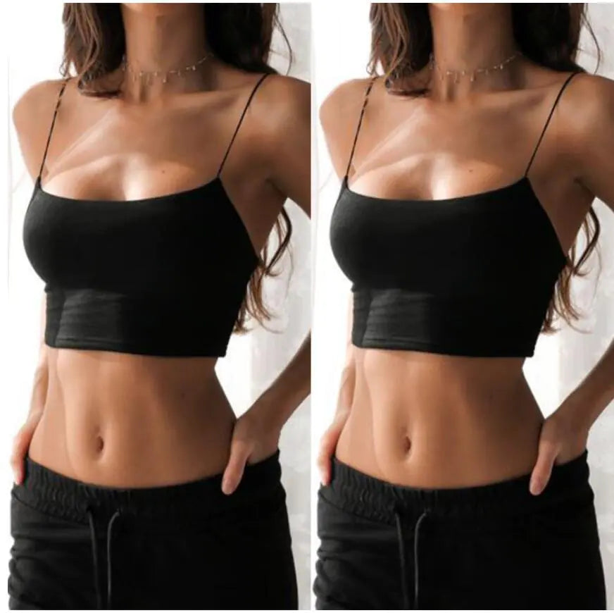 Top de Verano Sin Espalda con Escote en U