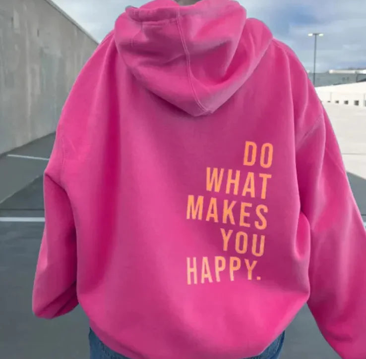 Hoodie Happy Print
