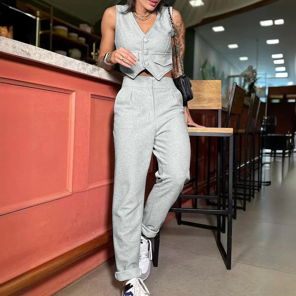 Conjunto Casual de Dos Piezas – Estilo Chic y Versátil
