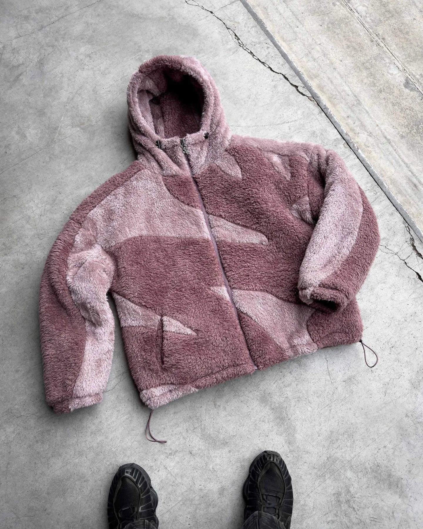Chaqueta Esponjosa de Lana con Cremallera