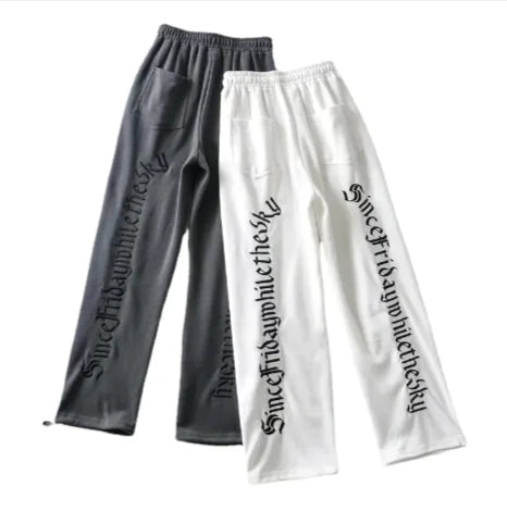 Pantalones Deportivos Bordados con Letras