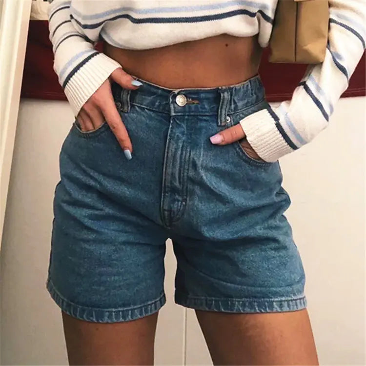 Pantalones de Mezclilla de Cintura Alta