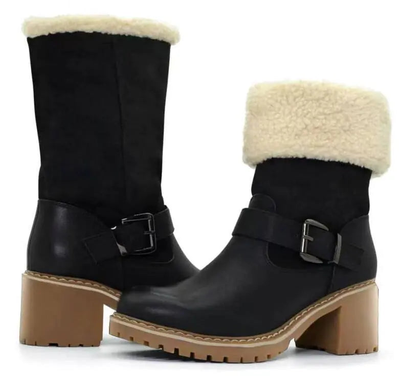 Women's Chic Buckled Short Boots