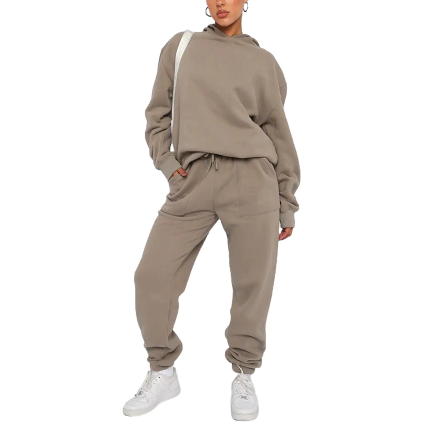 Conjunto de Sudadera con Capucha y Pantalones Largos de Otoño - Invierno