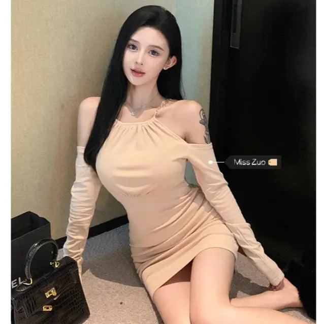 Vestido de Otoño Hombros Descubiertos