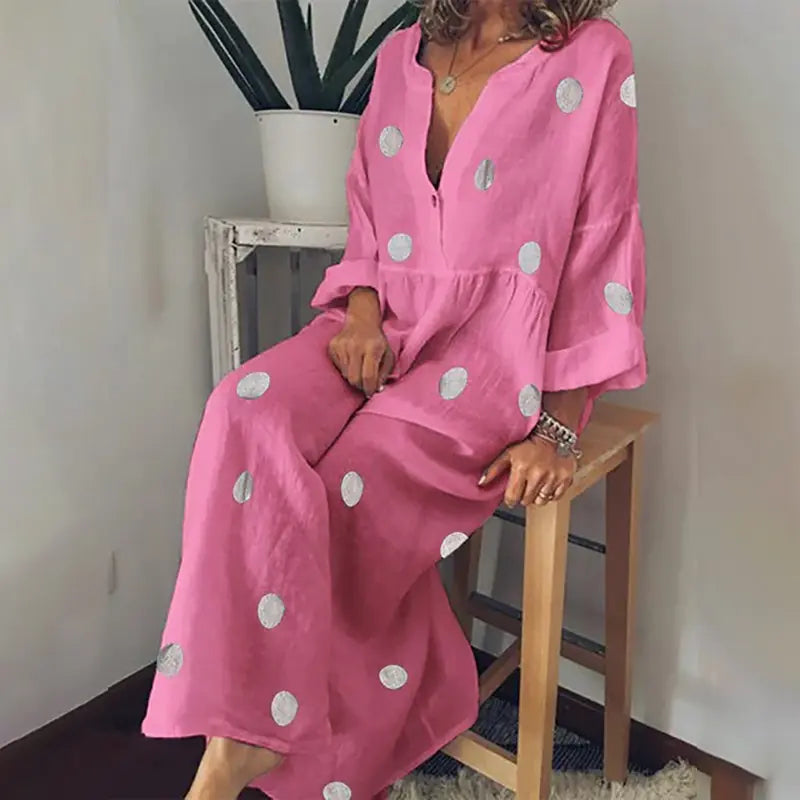 Vestido Maxi Estampado Bohemio