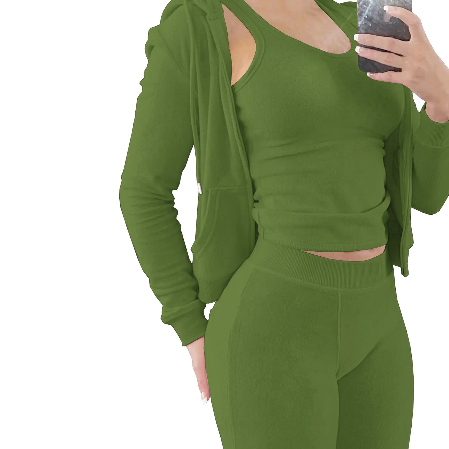 Conjunto de Chaleco con Capucha en Otoño Invierno