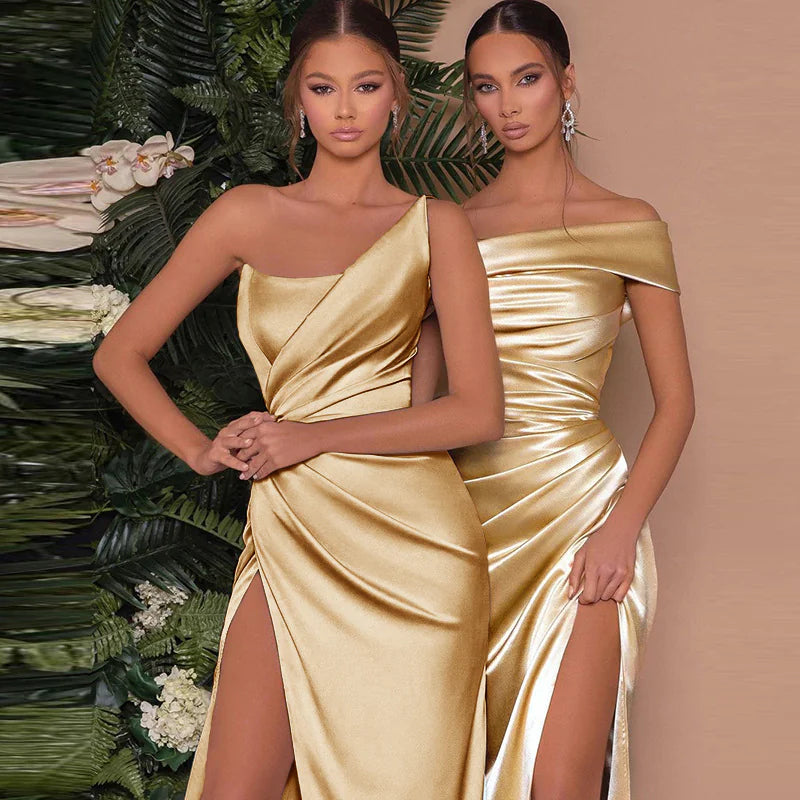 Vestido Satén Strapless Y2K