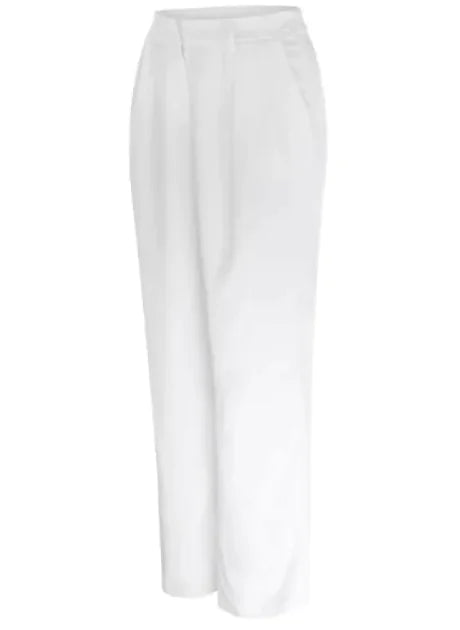 Pantalones Chic de Talle Alto y Pierna Ancha con Bolsillos