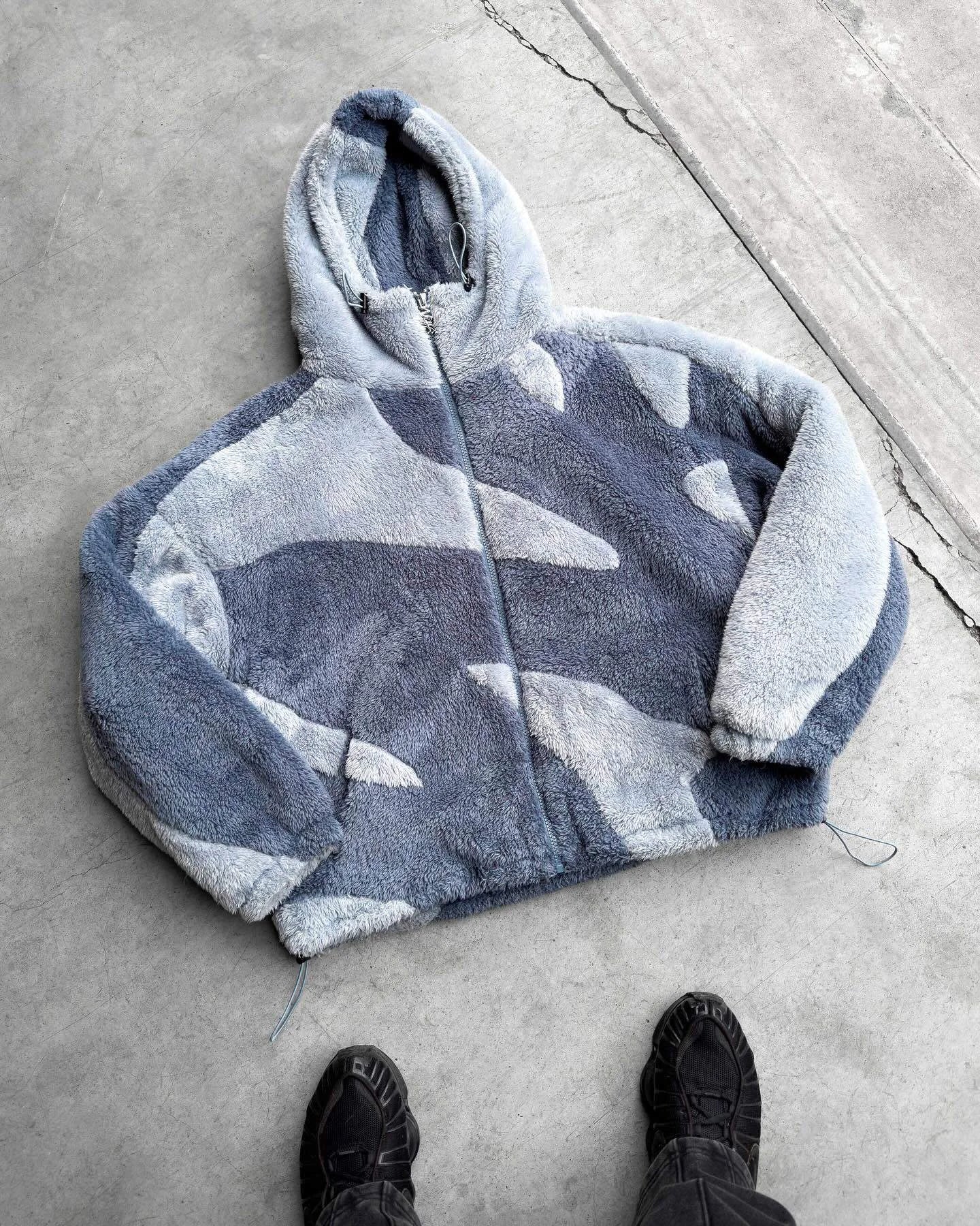 Chaqueta Esponjosa de Lana con Cremallera